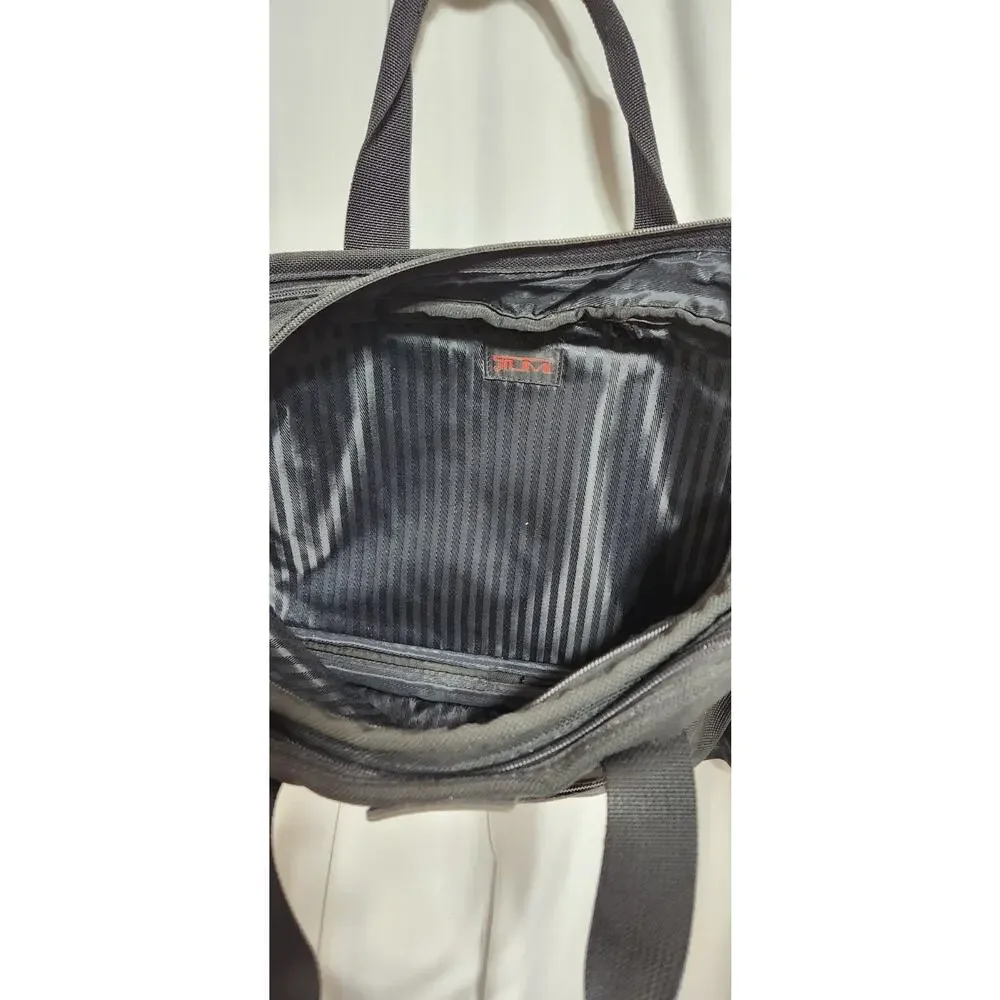 TUMI‎ Alpha Expandable Organizer Laptop Briefcase 208D3– Black Ballistic Nylon